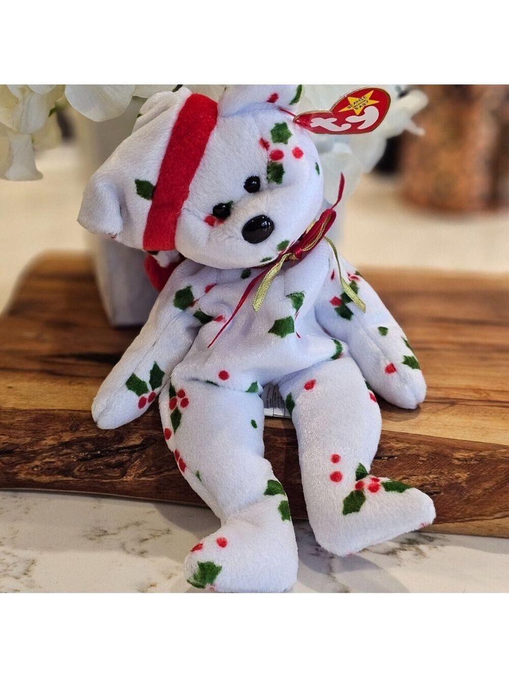 1998 Holiday Teddy Bear TY beanie baby Vintage